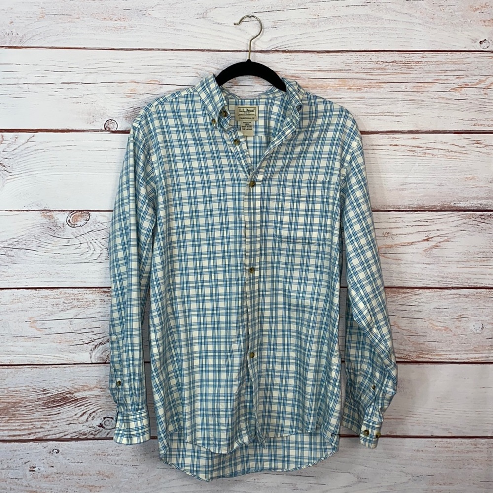 L.L. Bean Mens Plaid Traditional Fit Button Down Shirt Small